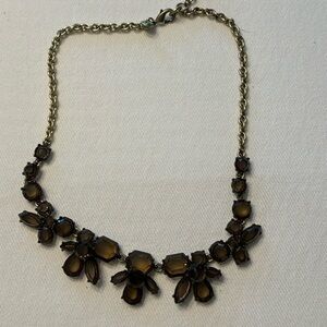 Jcrew smokey faceted Rhinestone necklace